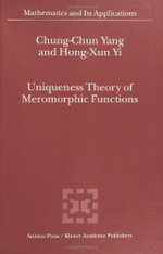 Uniqueness Theory of Meromorphic Functions