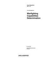 Army Regulation AR 71-9 Force Management Warfighting Capabilities Determination 29 June 2021