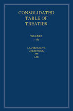 International Law Reports, Consolidated Table of Treaties