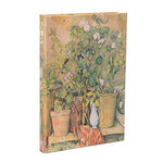 Cezanne's Terracotta Pots and Flowers Midi Unlined Hardback Journal (Elastic Band Closure)