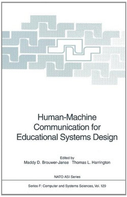 Human-Machine Communication for Educational Systems Design