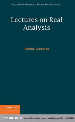 Lectures on Real Analysis Lectures on Real Analysis