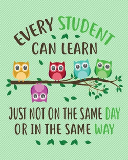 Every student can learn just not on the same day or in the same way