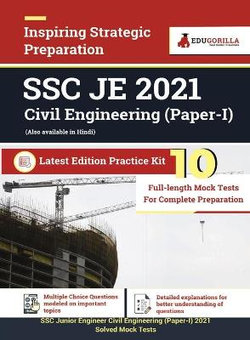 SSC JE Civil Book 2023 (Paper 1) - General Engineering (CE), General Awareness Intelligence and Reasoning - 10 Mock Tests (2000 Solved Questions) with Free Access to Online Tests