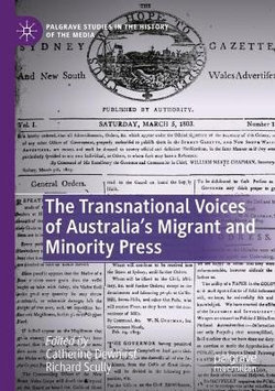 The Transnational Voices of Australia's Migrant and Minority Press