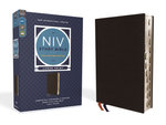 NIV Study Bible, Fully Revised Edition, Large Print, Bonded Leather, Red Letter, Thumb Indexed, Comfort Print [Black]