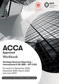 ACCA Strategic Business Reporting ACCA Strategic Business Reporting