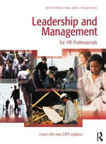 Leadership and Management for HR Professionals Leadership and Management for HR Professionals