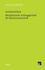 Metaphysische Anfangsgruende der Naturwissenschaft