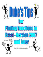 Duke’s Tips For Finding Functions in Excel: Version 2007 and Later