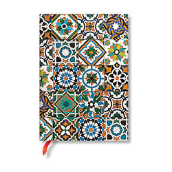 Porto (Portuguese Tiles) Midi Lined Hardback Journal (Elastic Band Closure)