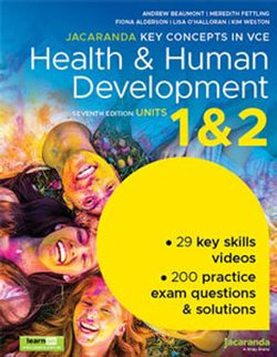 Jacaranda Key Concepts in VCE Health and Human Development VCE Units 1&2, learnON & Print