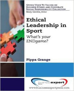 Ethical Leadership in Sport