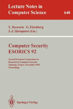 Computer Security - ESORICS 92