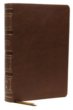 NKJV Single-Column Wide-Margin Reference Bible Red Letter Edition [Brown]