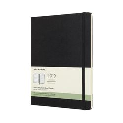 Moleskine 2019 Diary Planner Weekly Notebook Extra Large Black Hard Cover