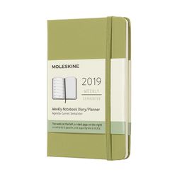 Moleskine 2019 Diary Planner Weekly Pocket Notebook Green Lichen Hardcover