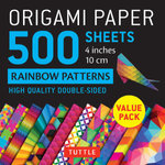 Origami Paper 500 Sheets Rainbow Patterns 4 (10 Cm)