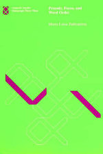 Prosody, Focus, and Word Order: Volume 33