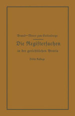 Die Registersachen Handelsregister Genossenschafts-, Vereins-, Gueterrechts-, Muster-, Schiffs- und Schiffsbauwerks-Register in der gerichtlichen Praxis