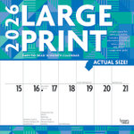 Large Print 2026 12 X 24 Inch (Hanging) Monthly Square Wall Calendar Matte Paper Plastic-Free