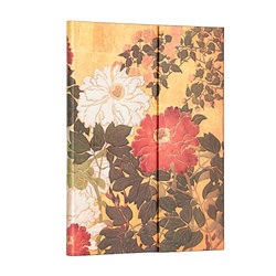 Natsu (Rinpa Florals) Ultra Unlined Hardback Journal (Wrap Closure)