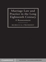 Marriage Law and Practice in the Long Eighteenth Century
