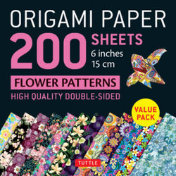 Origami Paper 200 Sheets Flower Patterns