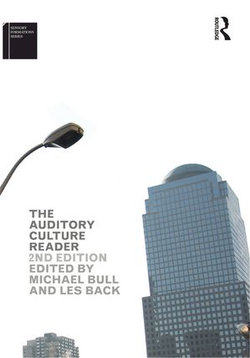The Auditory Culture Reader The Auditory Culture Reader