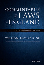The Oxford Edition of Blackstone's: Commentaries on the Laws of England