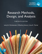 Research Methods, Design, and Analysis, Global Edition