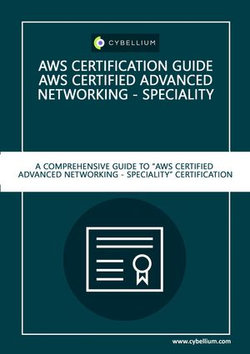 AWS certification guide - AWS Certified Advanced Networking - Specialty