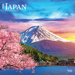 Japan 2026 12 X 24 Inch (Hanging) Monthly Square Wall Calendar Plastic-Free