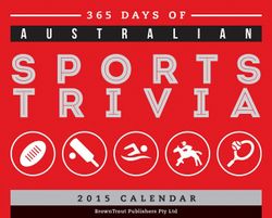 Australian Sports Trivia  2015 Page-a-day Calendar