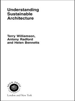 Understanding Sustainable Architecture Understanding Sustainable Architecture