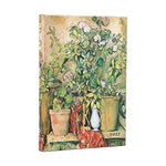 2027 Cezanne's Terracotta Pots and Flowers Mini 12-Month Hardcover Dayplanner (Elastic Band Closure) Horizontal