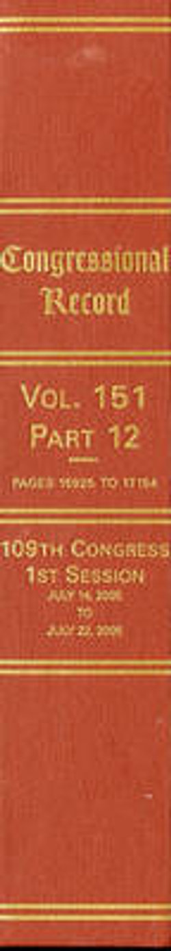 Congressional Record, Volume 151-Part 12
