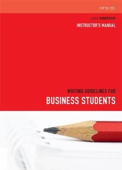 Writing Guidelines for Business Students