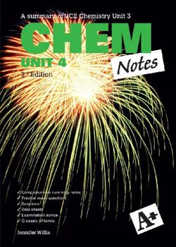 A+ Chem Notes VCE Unit 4