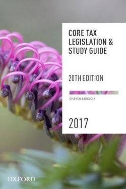 Core Tax Legislation and Study Guide 2017