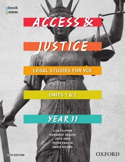 Access and Justice VCE Legal Studies Units 1&2 Student book + obook assess