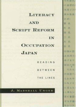 Literacy and Script Reform in Occupation Japan