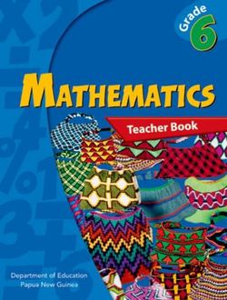 G6 Mathematics Teacher Resource Book Bookseller Edition