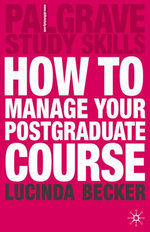 How to Manage your Postgraduate Course