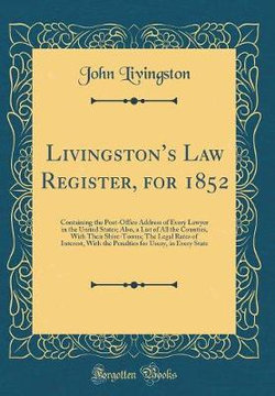 Livingston's Law Register, for 1852