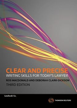 Clear and Precise Writing Skills for Today's Lawyer