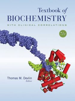 Textbook of Biochemistry with Clinical Correlations