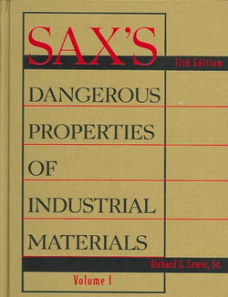 Sax's Dangerous Properties of Industrial Materials Eleventh Edition Three Volume Print and CD-ROM Set