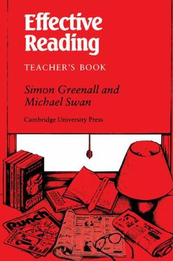 Effective Reading Teacher's book