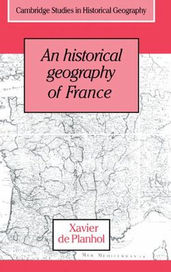An Historical Geography of France